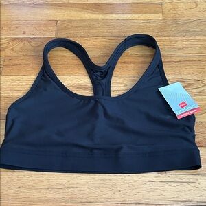 NWT Hanes Sport Black Sports Bra sz 2XL